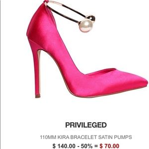 Lemon Drop by PRIVILEGED KIRA BRACELET SATIN PUMPS